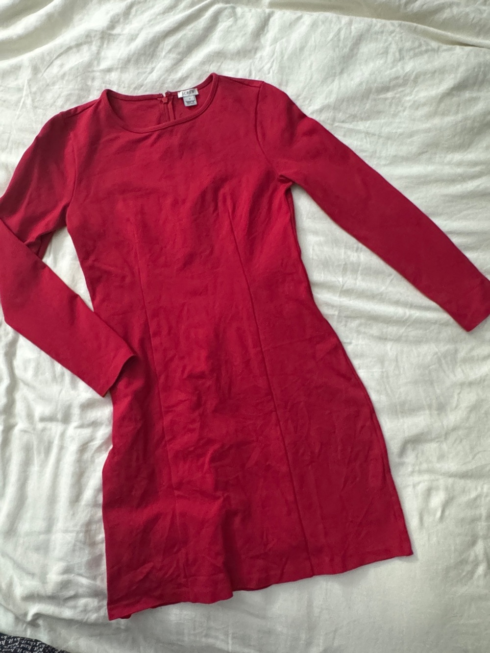 J. Crew Red Long-Sleeve Sheath Dress